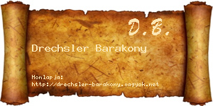 Drechsler Barakony névjegykártya